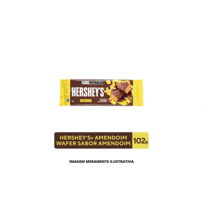 WAFER HERSHEYS AMENDOIM 102G